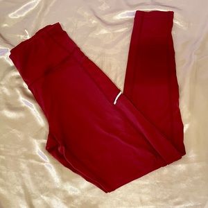 Burgundy leggings
